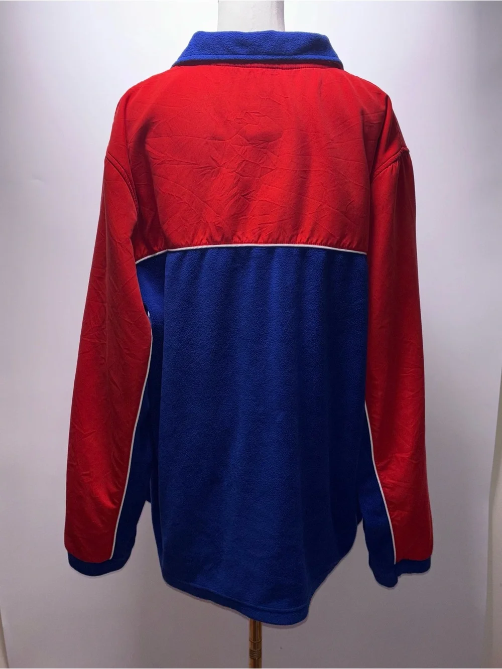 NFL NY Giants Fleece Color Block Jacket Size L